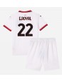 AC Milan Emerson Royal #22 Vieraspaita Lasten 2024-25 Lyhythihainen (+ shortsit)